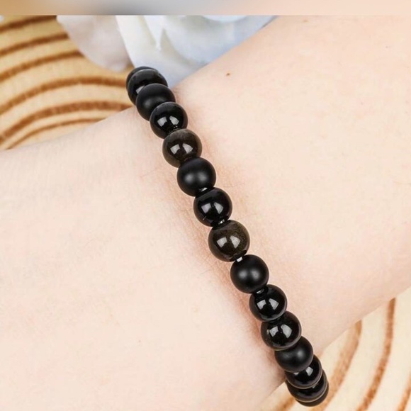 ✨ Triple Protection Bracelet – Black Stone, Obsidian & Black Onyx ✨ - Picture 2 of 3